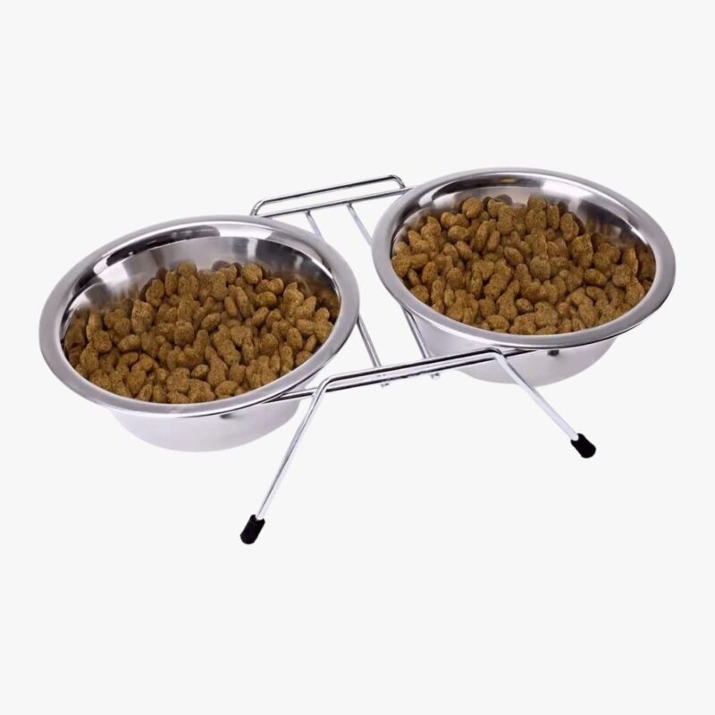 Pet Feeding Bowl Double Dog Cat Food And Water